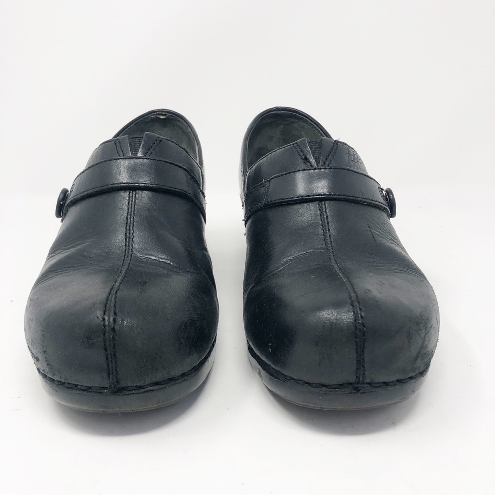DANSKO | Black Clogs Slip On Strap Detail Heel 39 - Picture 2 of 11